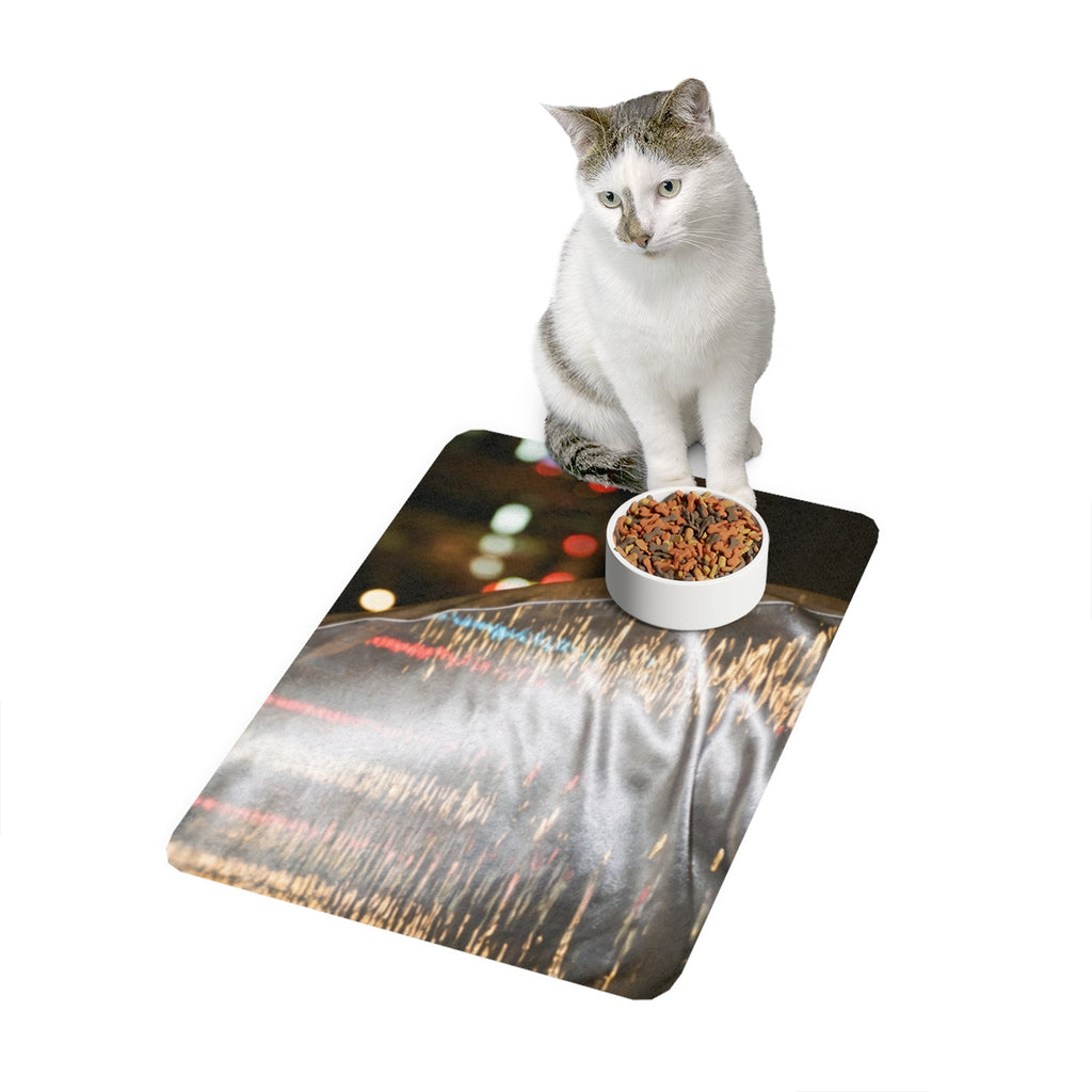 Pet Food Mat (12x18) - Liquid City Glow | Echovira Gallery