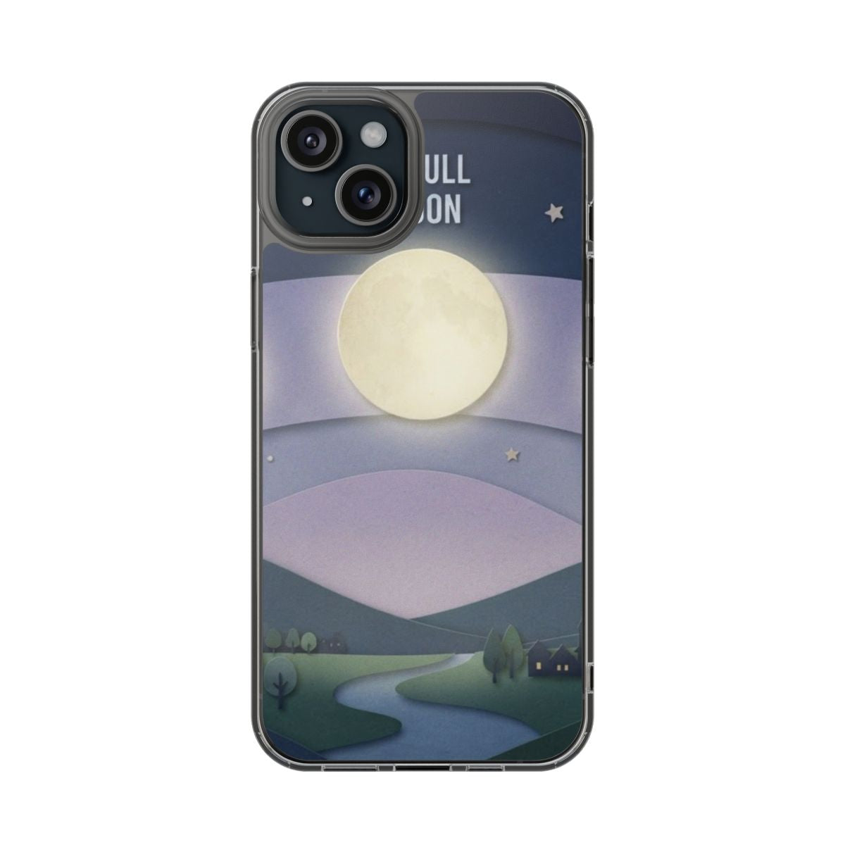 Clear Impact-Resistant Case - Moon | Echovira Gallery