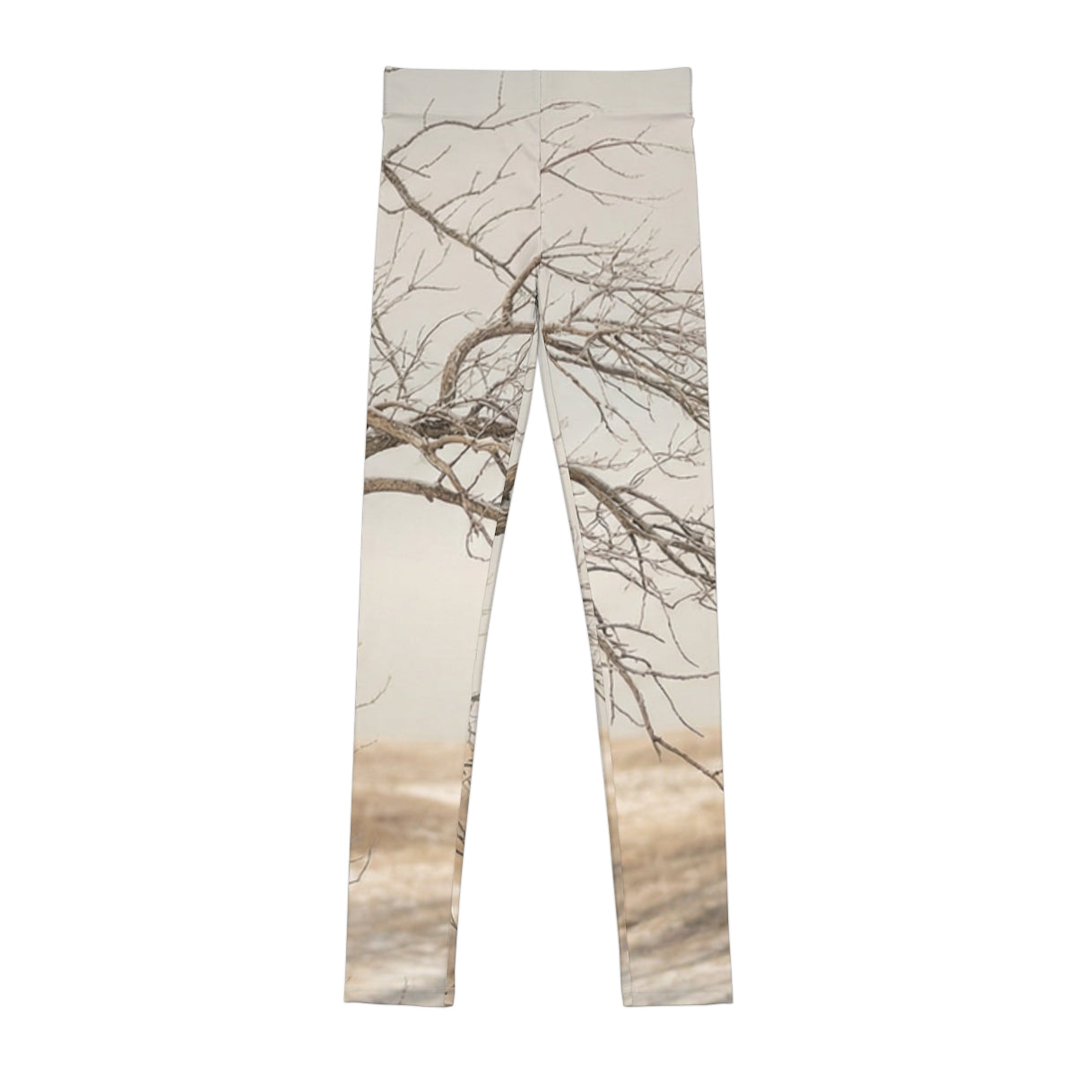 Youth Leggings - Winter Branch Solitude Landscape | Echovira...