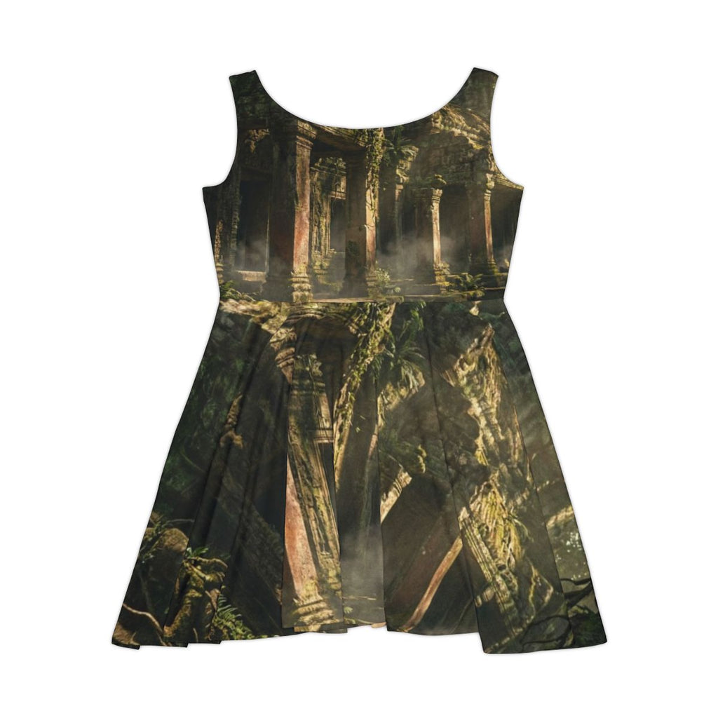 Women's Skater Dress - Jungle Temple | Echovira Gallery