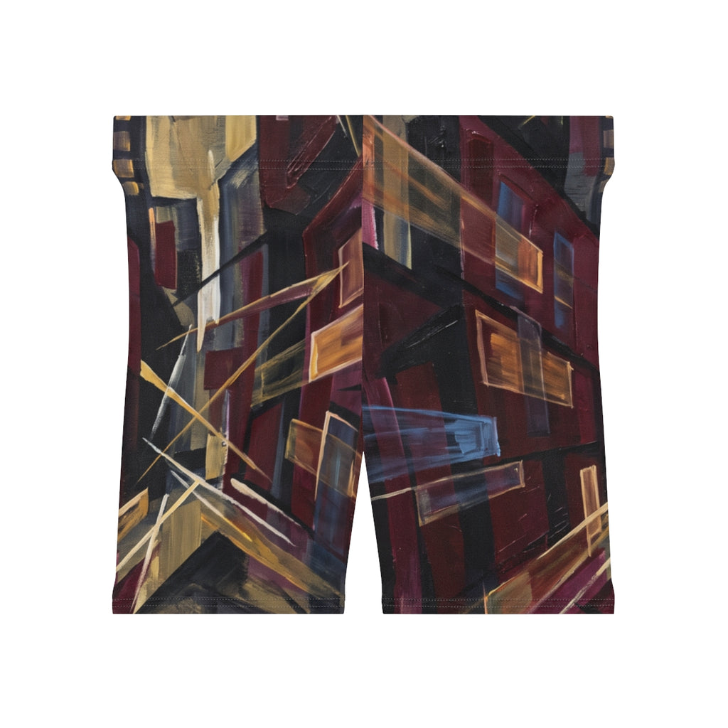 Women's Biker Shorts - Urban Horizon | Echovira Gallery