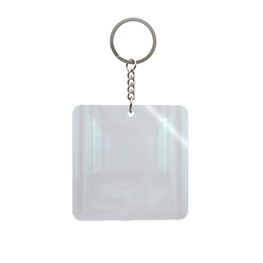 Square Keychain - Liminal Corridor Fog Art Print | Echovira...