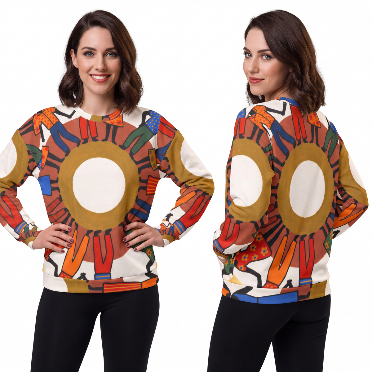 Unisex Sweatshirt - Unity Mandala Folk Art | Echovira...