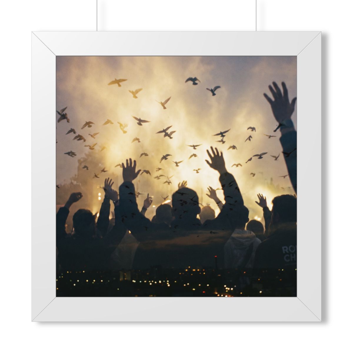 Framed Horizontal Poster - Euphoric Solstice Silhouette Art...