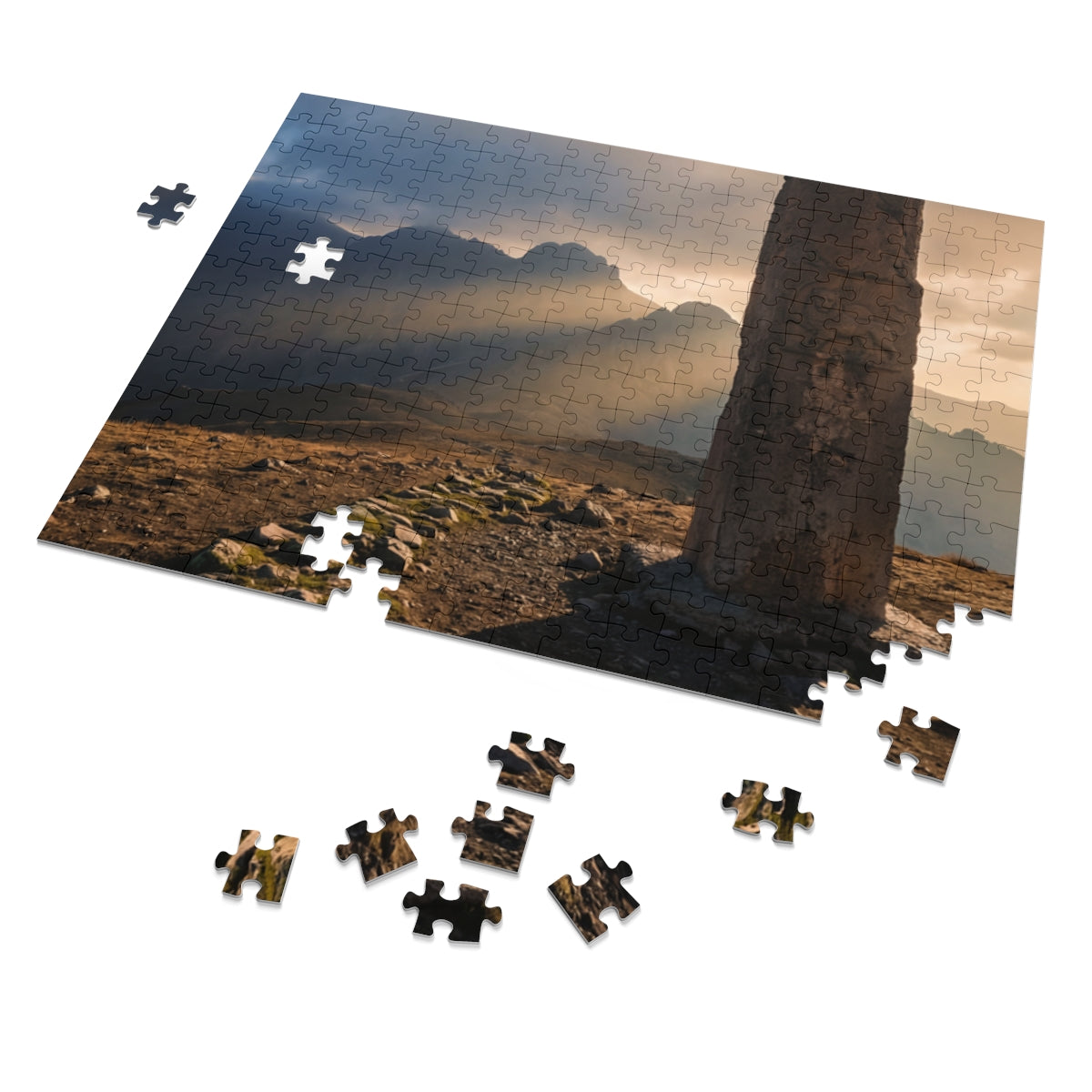 Jigsaw Puzzle with Tin - Mountain