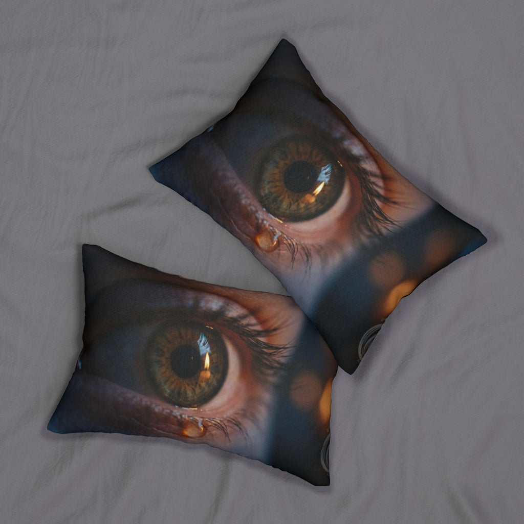 Spun Polyester Lumbar Pillow - Candlelight Eye | Echovira...