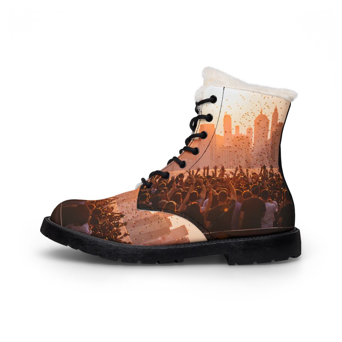 Women's Fur and Leather Boots - City Lights | Echovira...