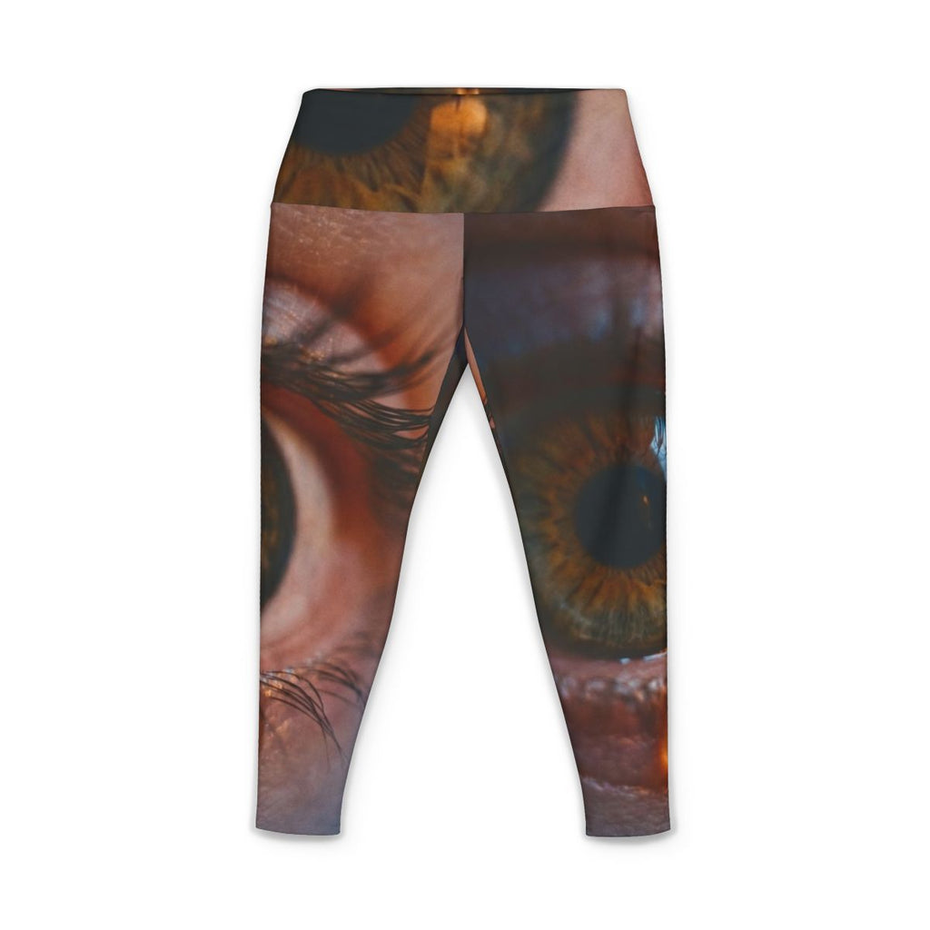 Women's Yoga Pants - Amber Iris Reflection Fine Art Print |...