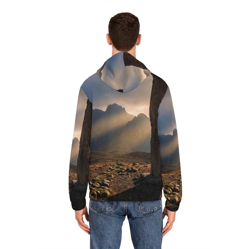 Men's Full-Zip Hoodie - Mystic Monolith Ancient Persian... |...