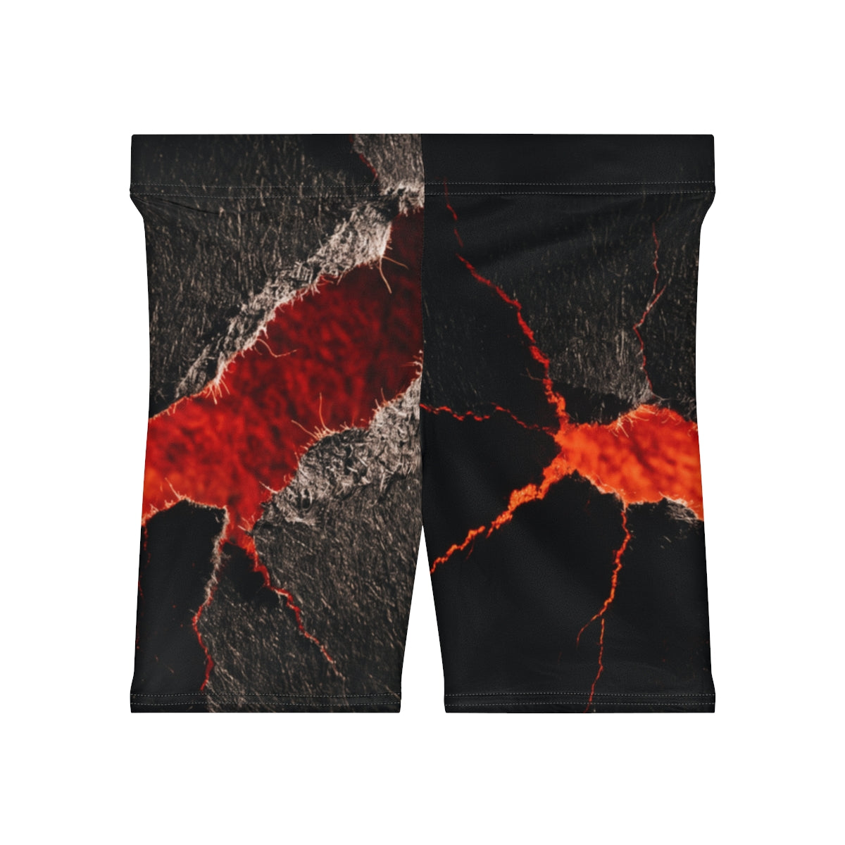 Women's Biker Shorts - Crimson Fissure | Echovira Gallery