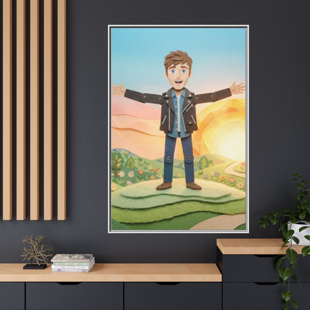 Framed Matte Canvas - Sunny Meadow Story — White / 1.25"......