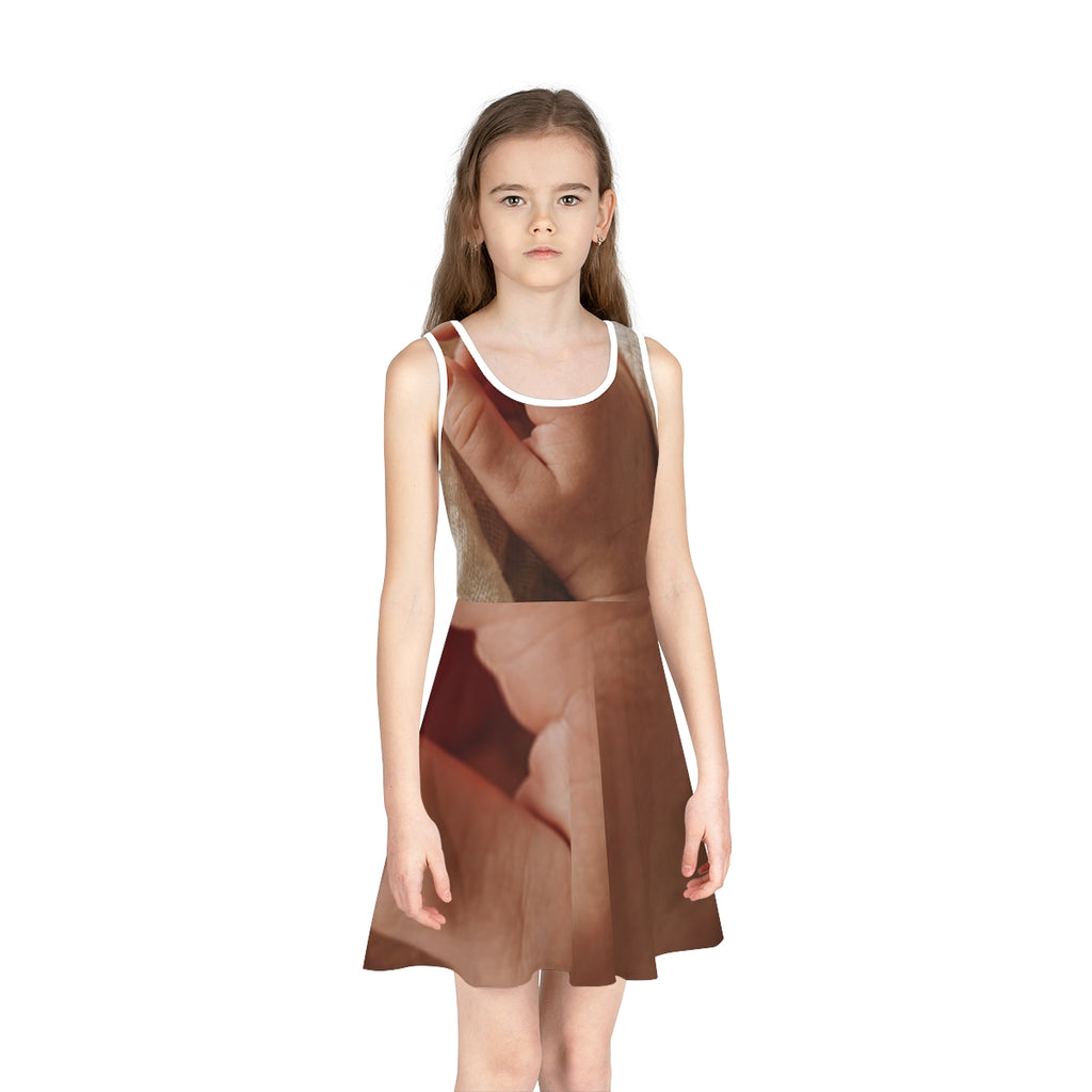 Girls' Sleeveless Sundress - Tender Newborn Hand in Soft......