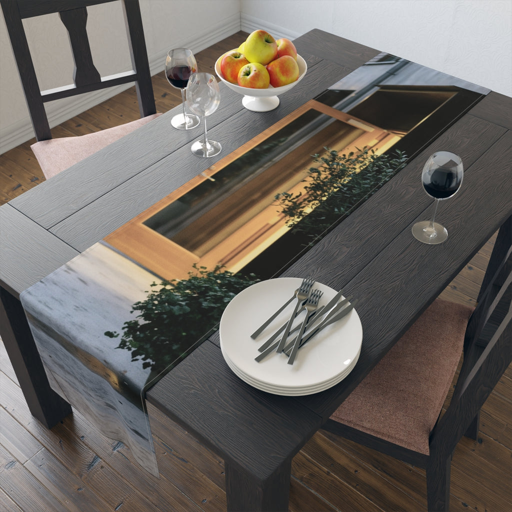 Table Runner - Twilight Courtyard Dining | Echovira Gallery