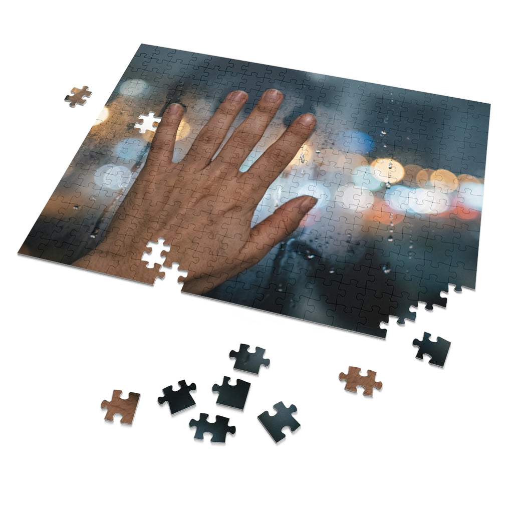 Rainy Window Jigsaw Puzzle with Storage Tin