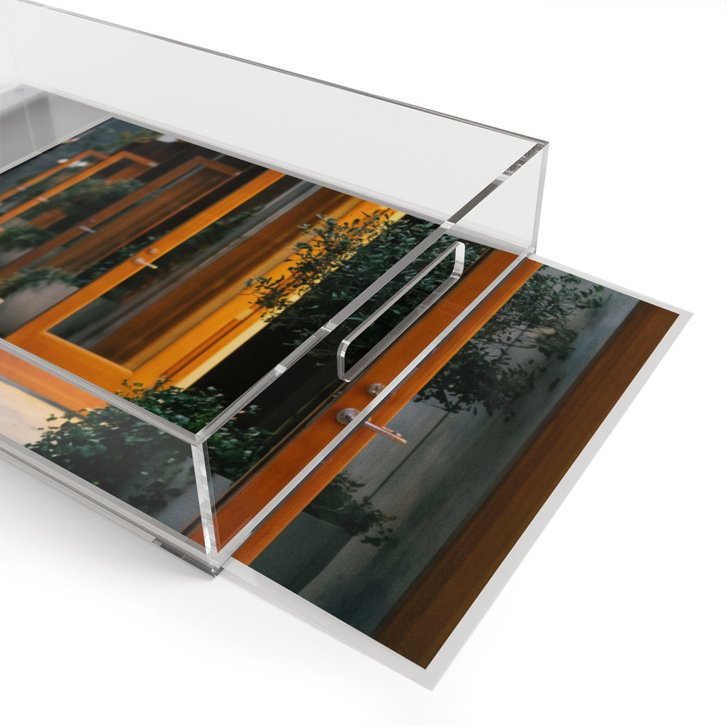 Acrylic Serving Tray - Twilight Courtyard | Echovira Gallery