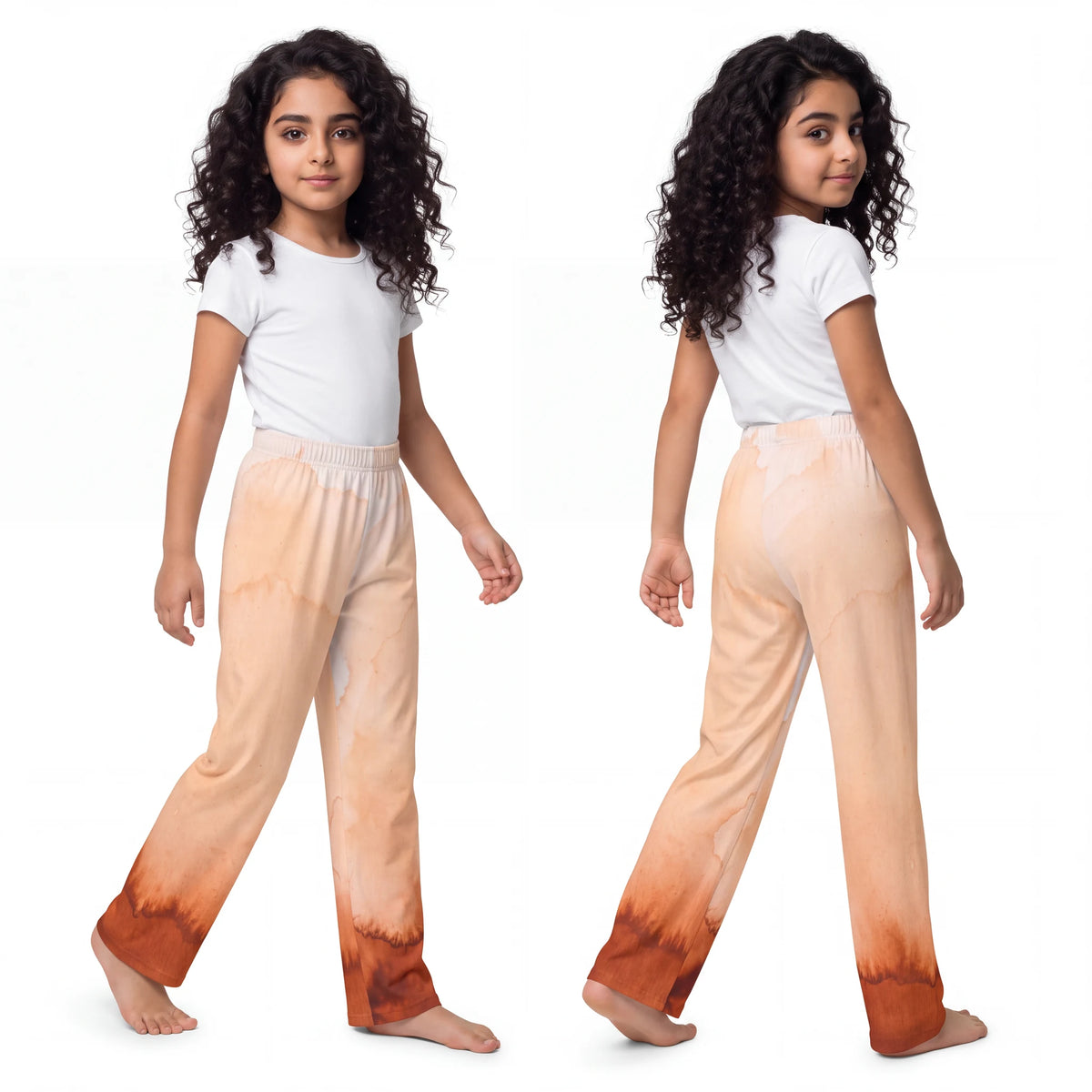 Kids Lounge Pants Earth Tone Abstract Art