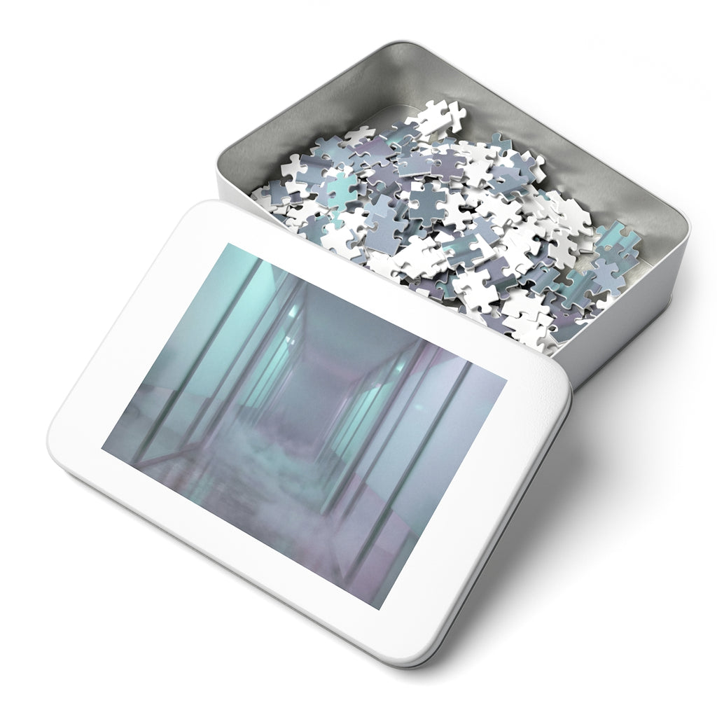 Jigsaw Puzzle with Tin - Liminal Corridor Fog Art Print (30...