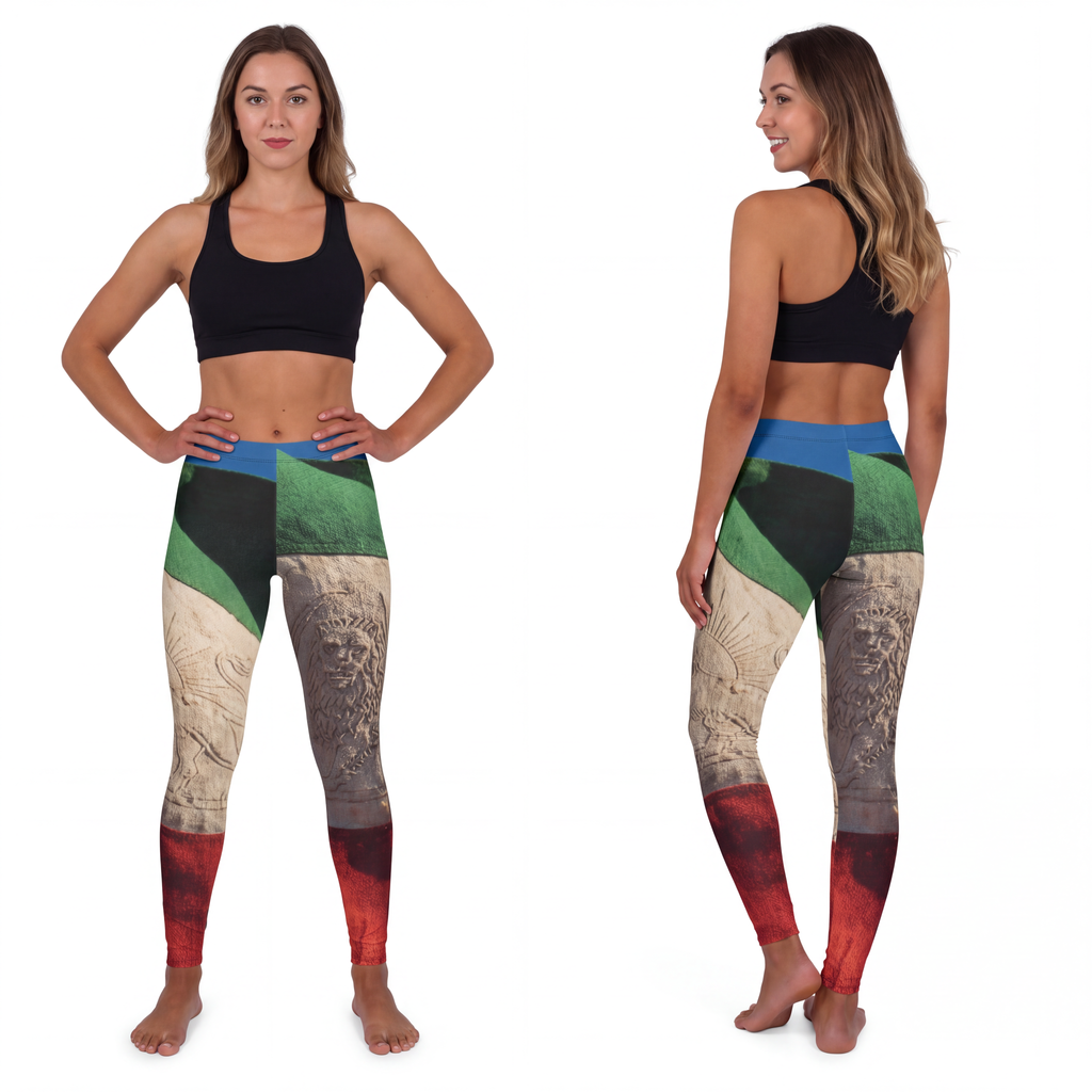 Women's Casual Spandex Leggings - Vintage Persian Lion and...