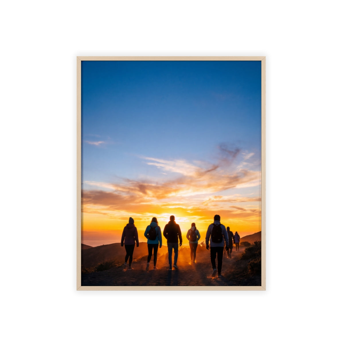 Posters with Wooden Frame - Sunrise Journey