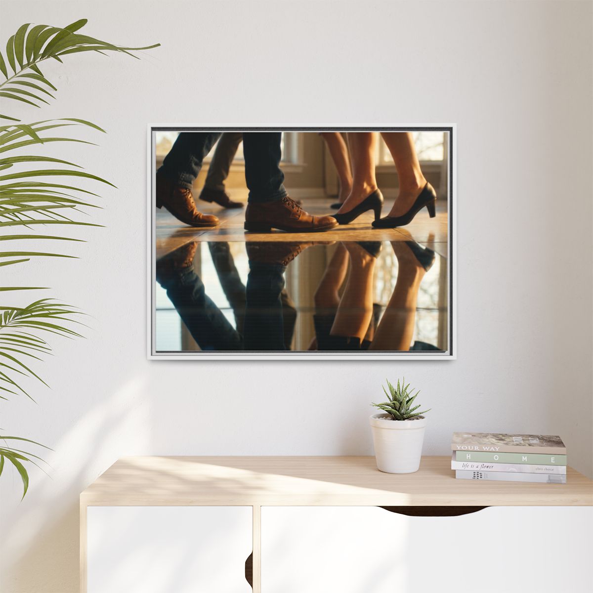 Matte Canvas, Framed - Golden Hour Reflections Cinematic Art...