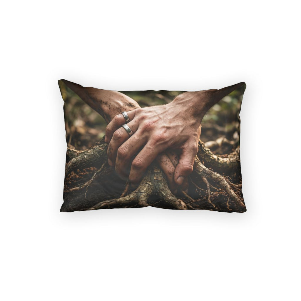 Cotton Pillow Sham with Forest Root Art