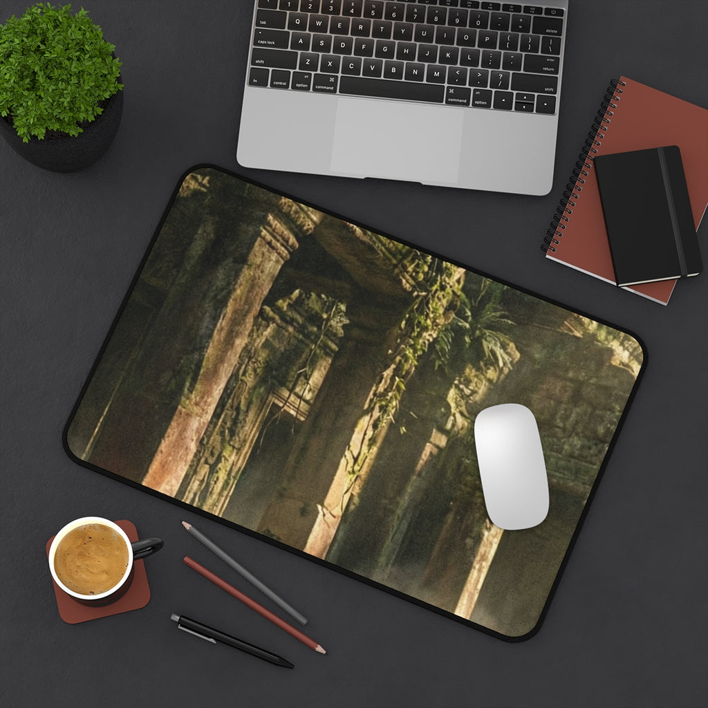 Desk Mat - Ancient Temple Workstation | Echovira Gallery
