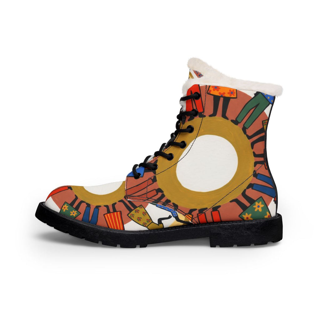 Men's Fur and Leather Boots - Unity Mandala | Echovira...