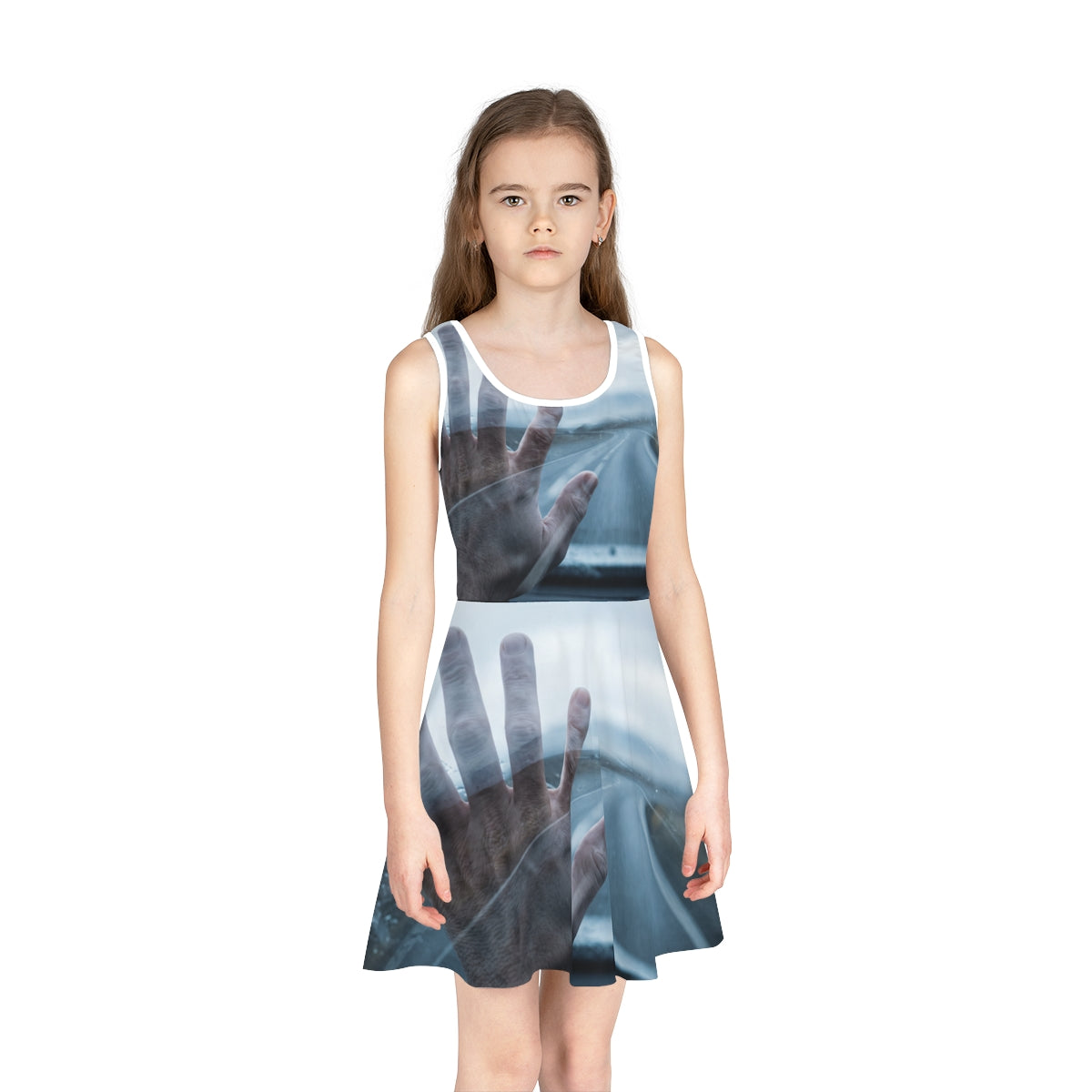 Girls' Sundress with Rainy Road Trip Art
