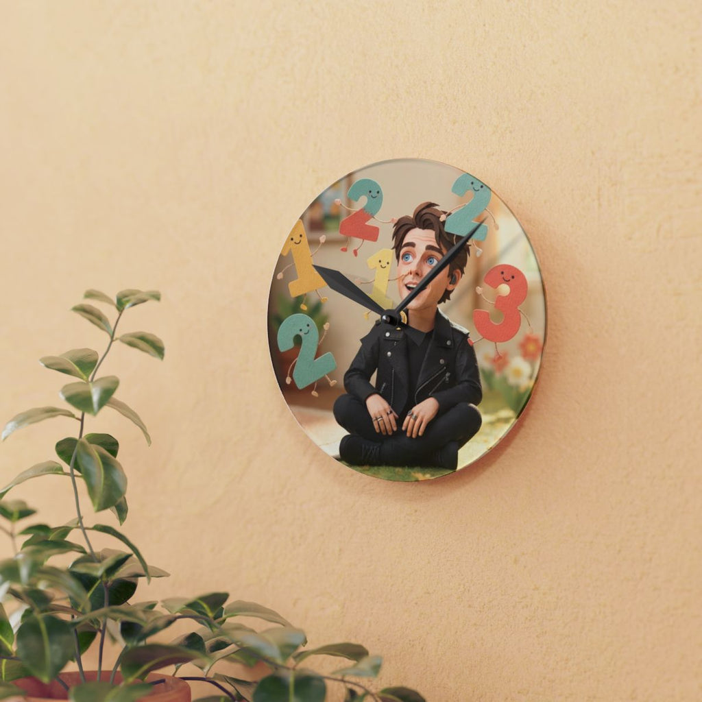 Acrylic Wall Clock - Playful Counting Time | Echovira...