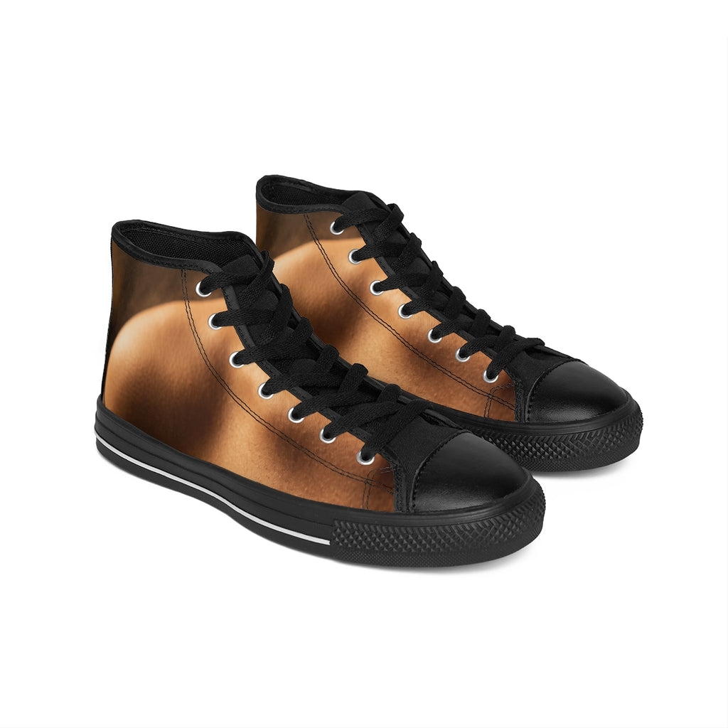 Women's Classic Sneakers - Amber Warmth and Silk Silhouette...