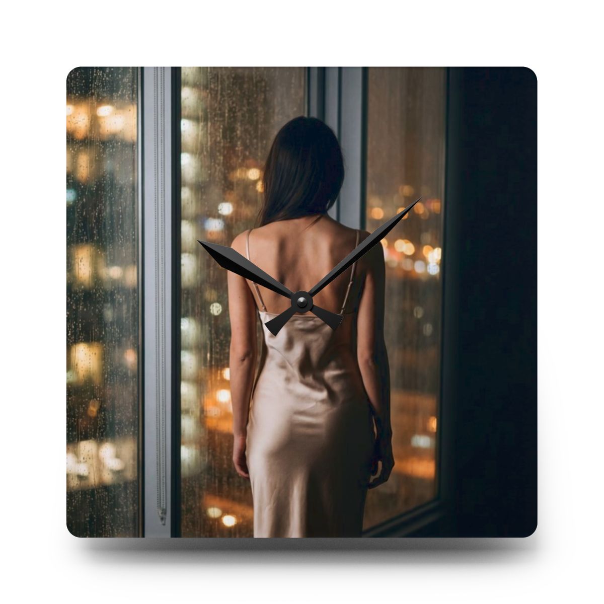 Acrylic Wall Clock - Midnight Champagne Hours | Echovira...