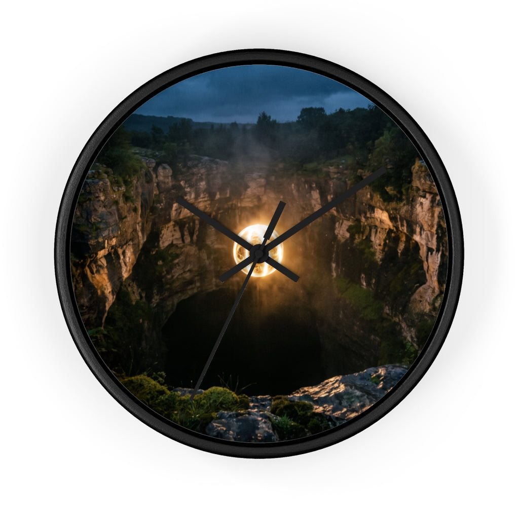 Wall Clock - Luminous Void Timepiece | Echovira Gallery