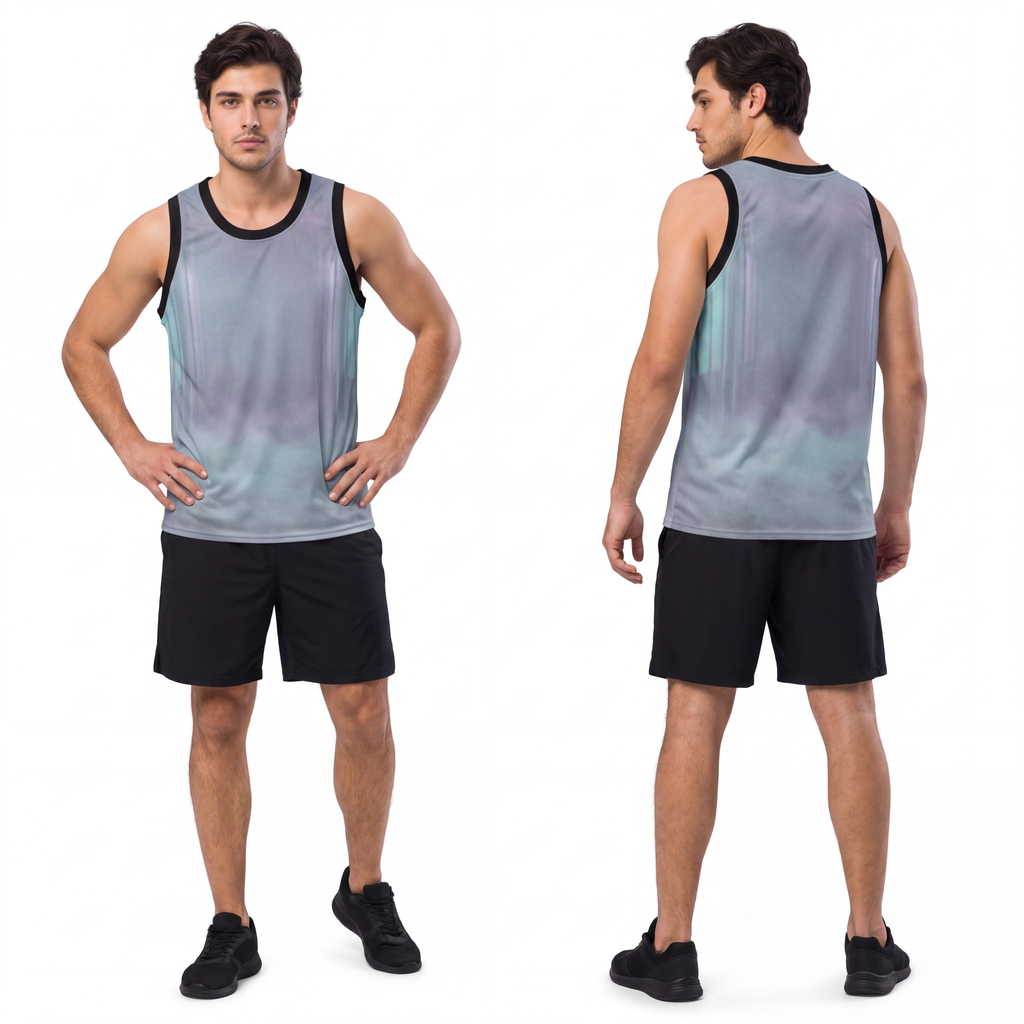 Men's Basketball Jersey - Liminal Fog | Echovira Gallery
