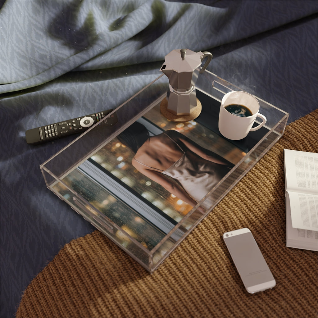 Acrylic Serving Tray - Night Vibe Elegance