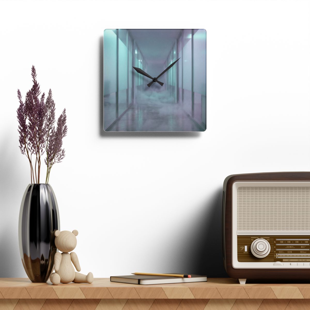 Acrylic Wall Clock - Liminal Dreamscape | Echovira Gallery