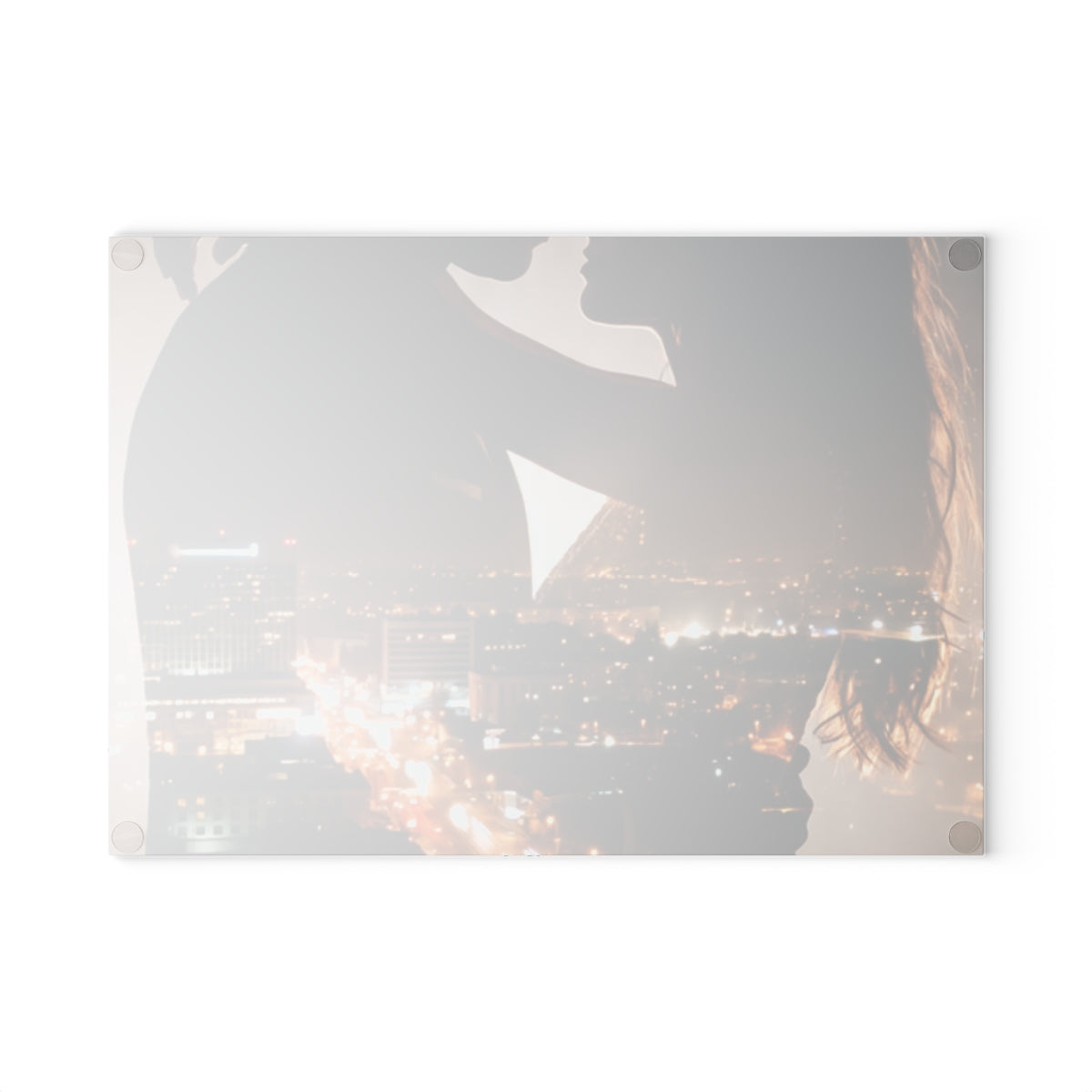 Glass Cutting Board - City Glow Kitchen | Echovira Gallery
