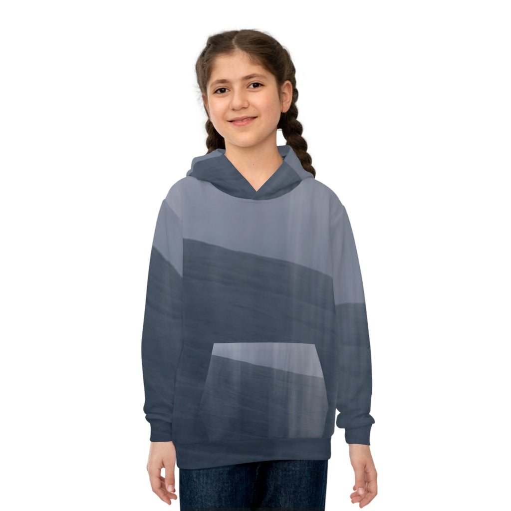 Children's Hoodie with Misty Moorland Landscape