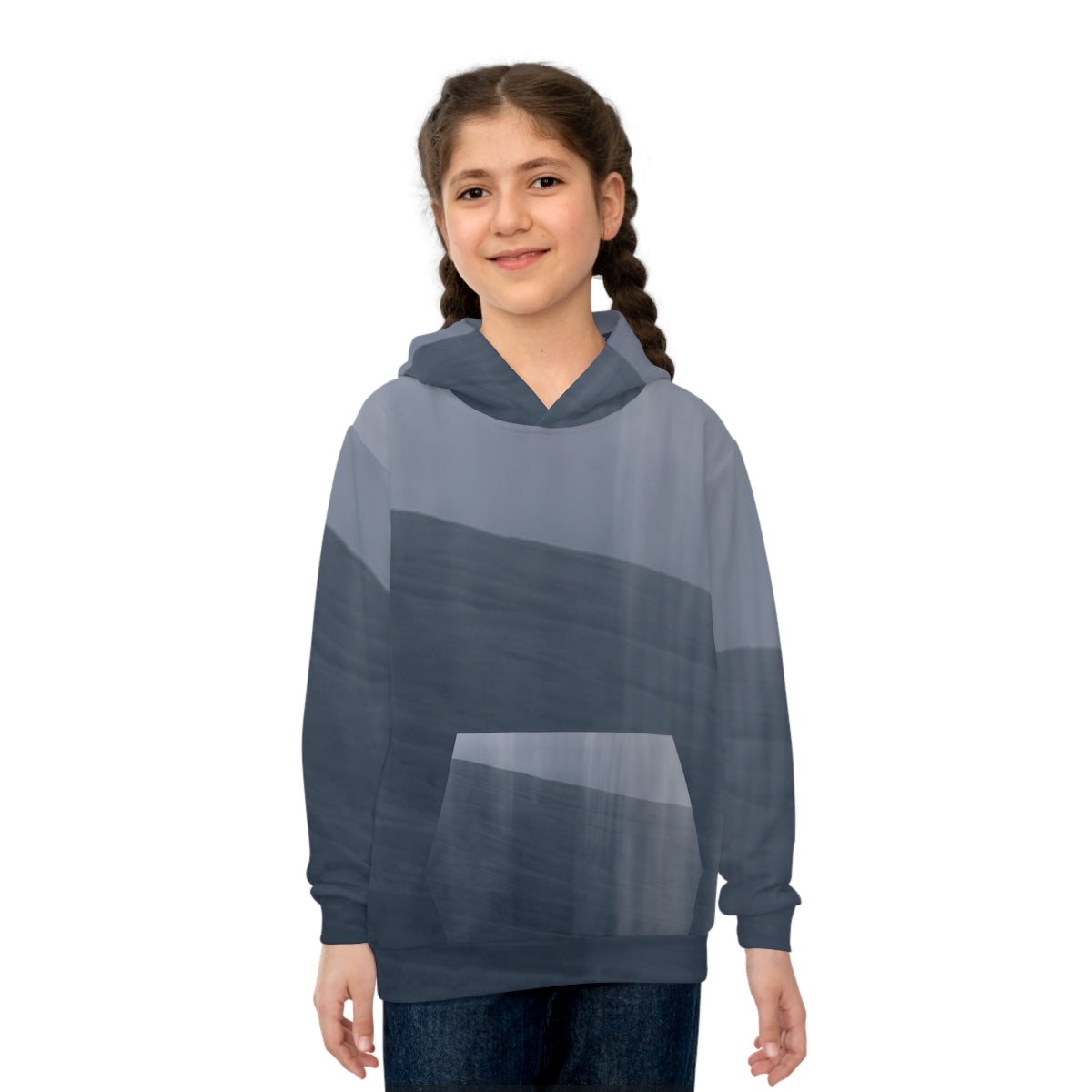 Children's Hoodie with Misty Moorland Landscape