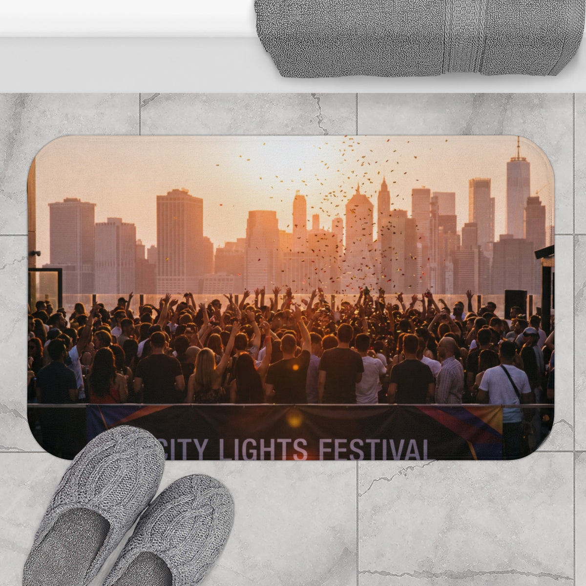 Bath Mat - City Lights Festival | Echovira Gallery