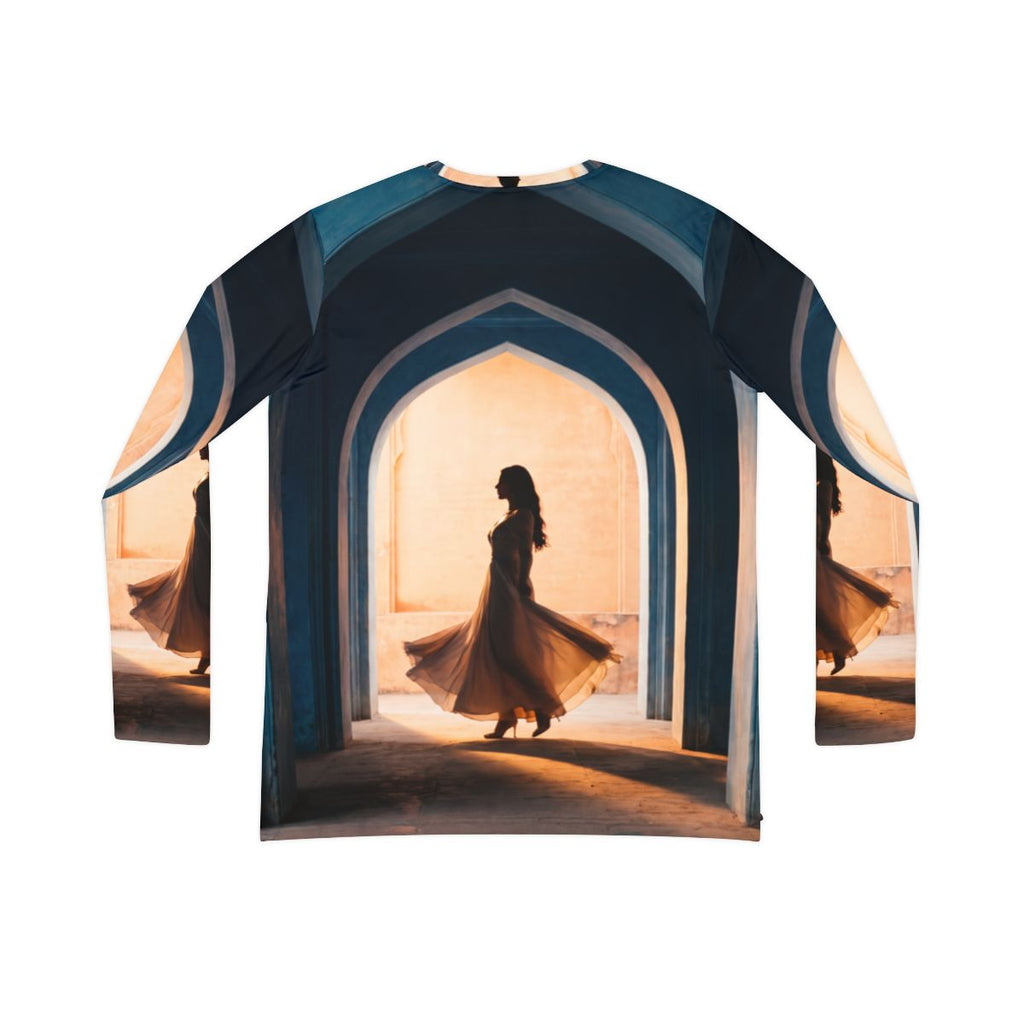 Women's V-Neck Shirt with Cerulean Arch Silhouette