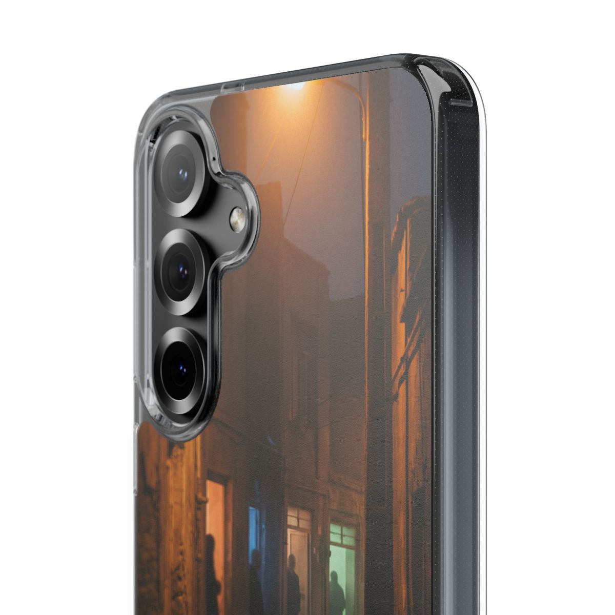 Clear Impact-Resistant Case - Night Alley iPhone Glow |...