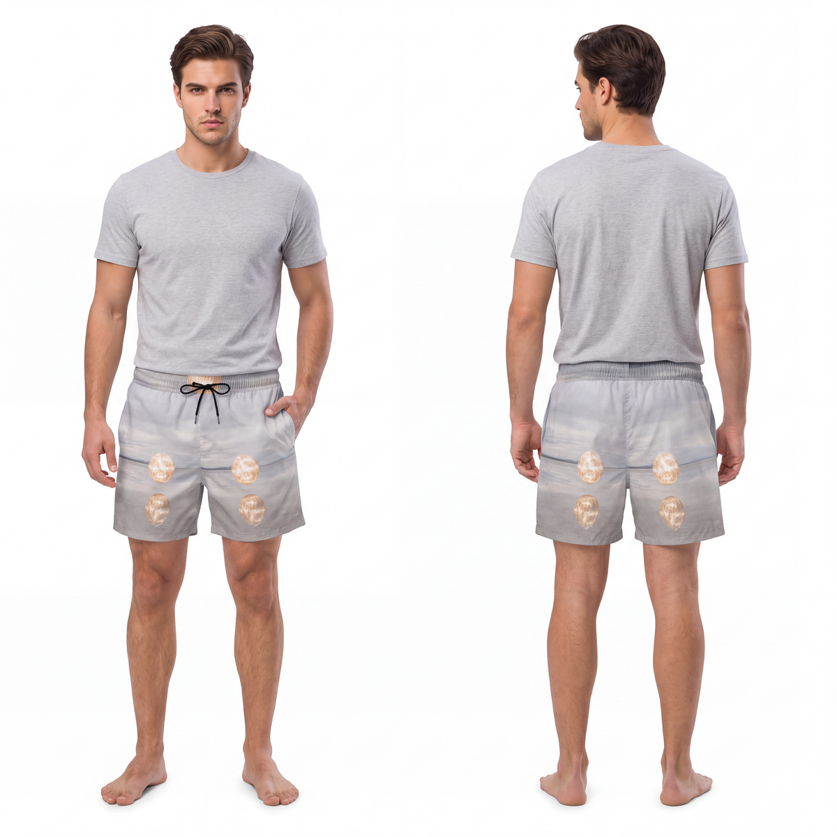 Men's Mid-Length Swim Shorts - Horizon | Echovira Gallery