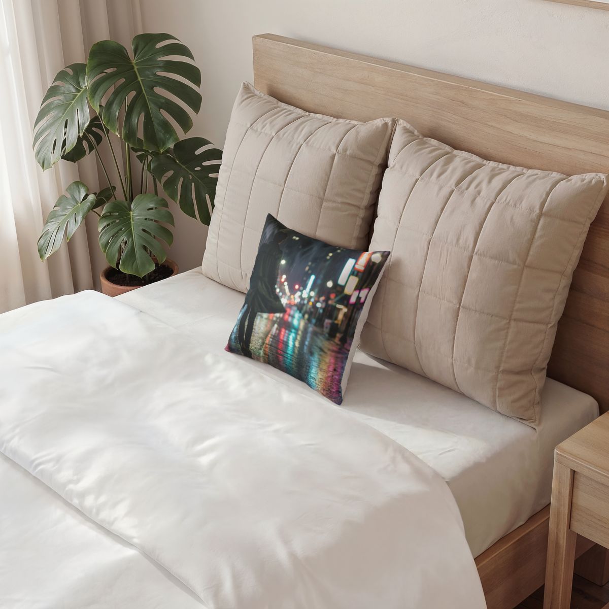 Poly Velvet Pillow - Midnight Stroll Mood | Echovira Gallery