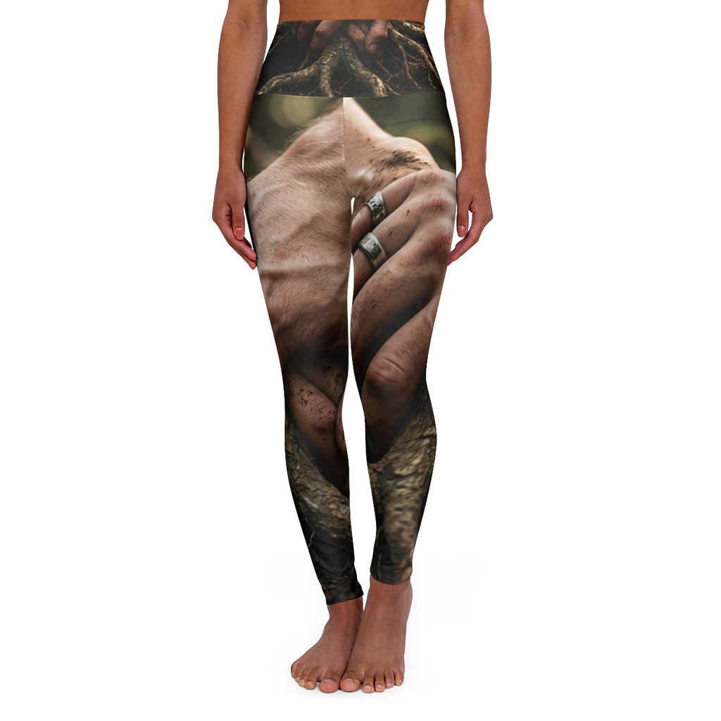 Forest Roots High Waisted Yoga Leggings