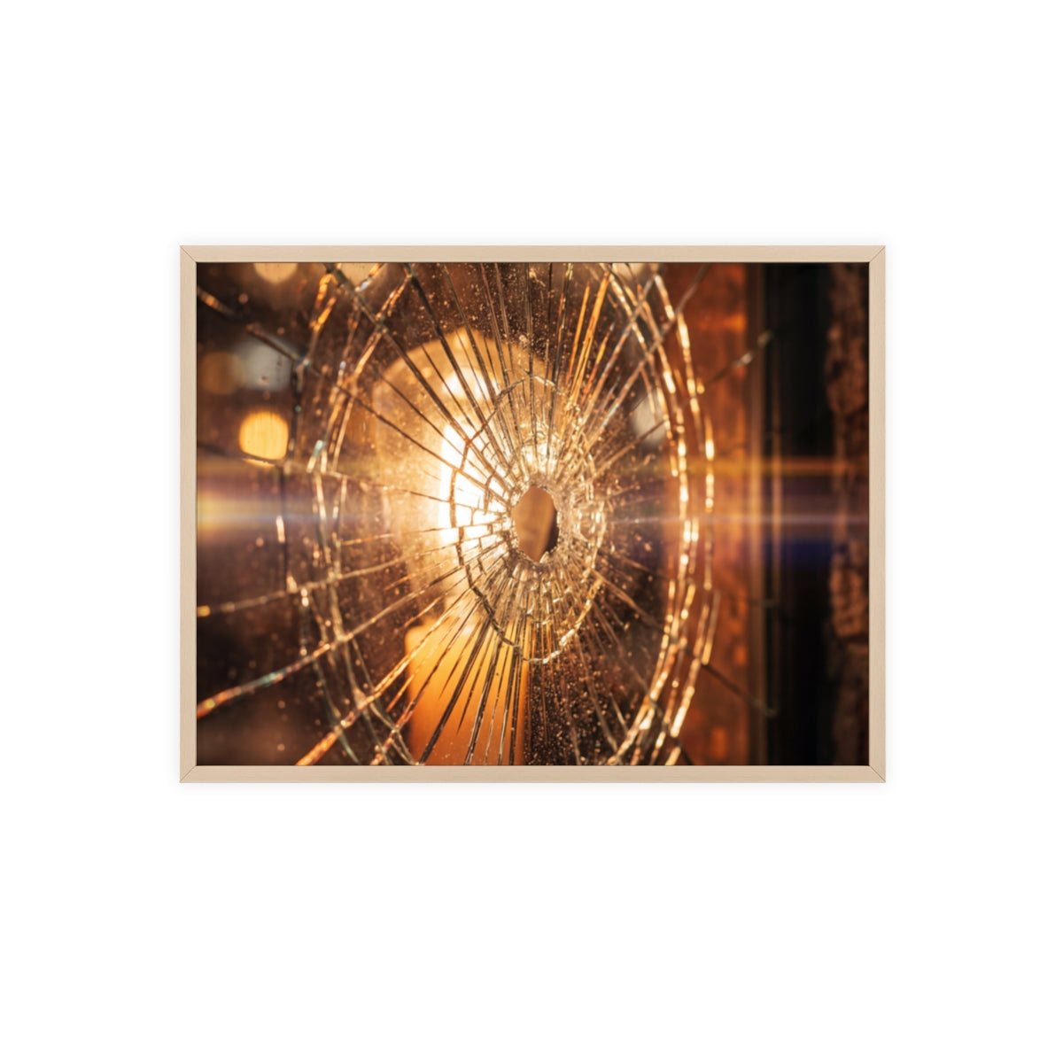 Wood Framed Poster - Cinematic Fracture — Landscape