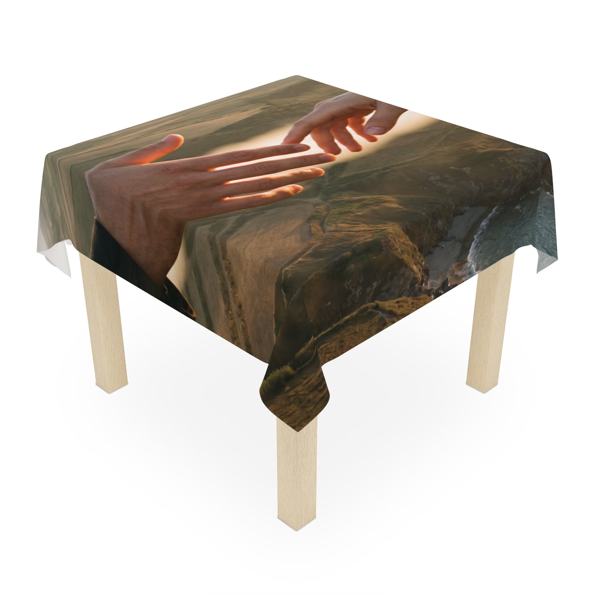 Tablecloth - The Infinite Touch | Ethereal Coastal Art |...