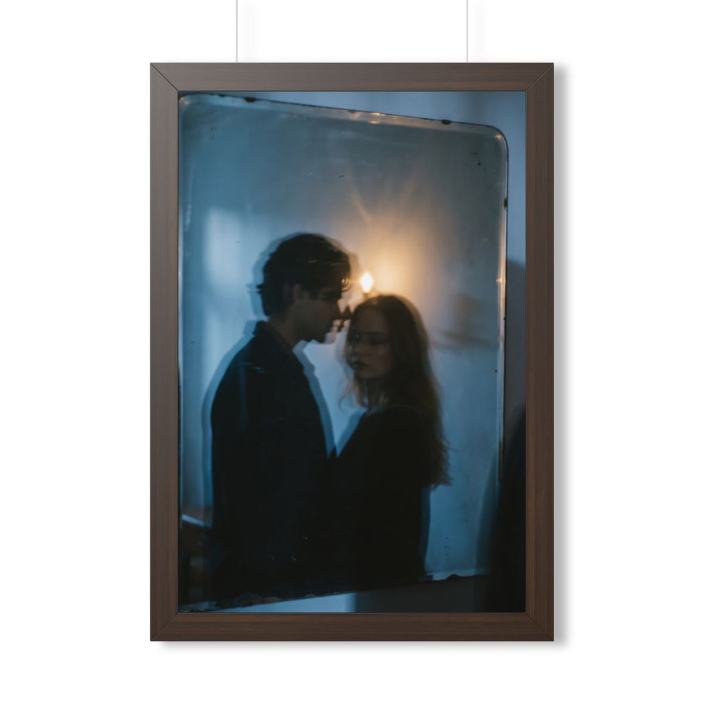 Midnight Reflections Framed Poster - Dark Academia Wall Art...