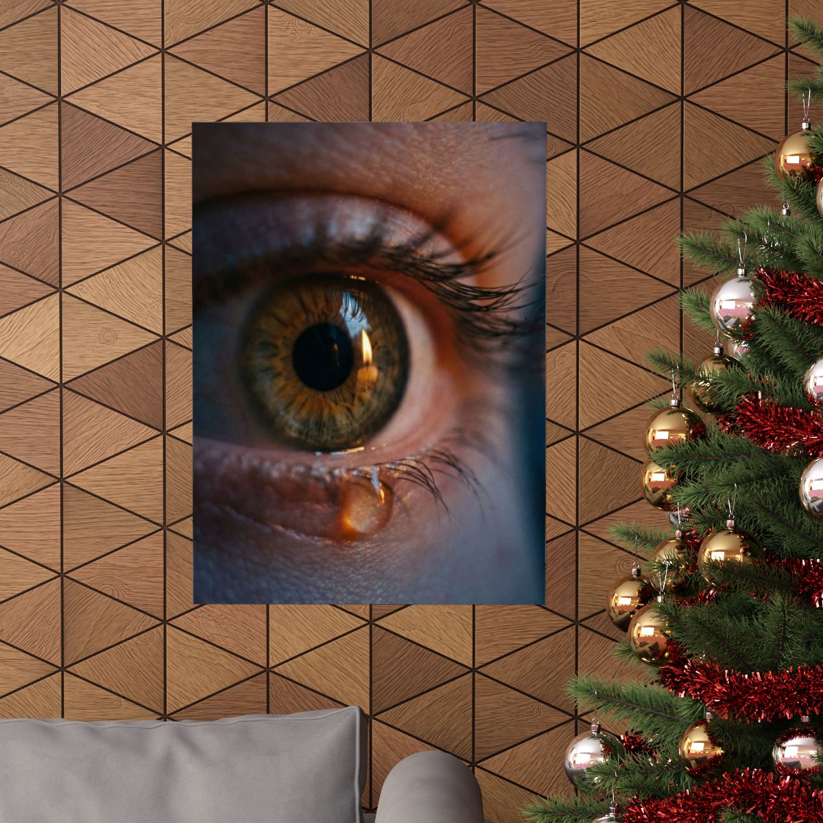 Matte Vertical Posters - Amber Iris Reflection Fine Art... |...