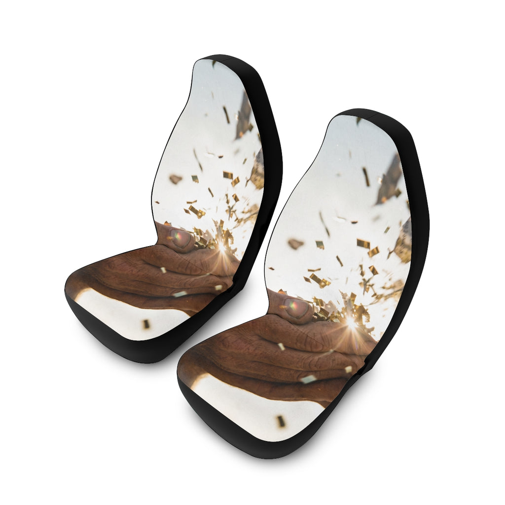 Golden Confetti Art Car Seat Covers