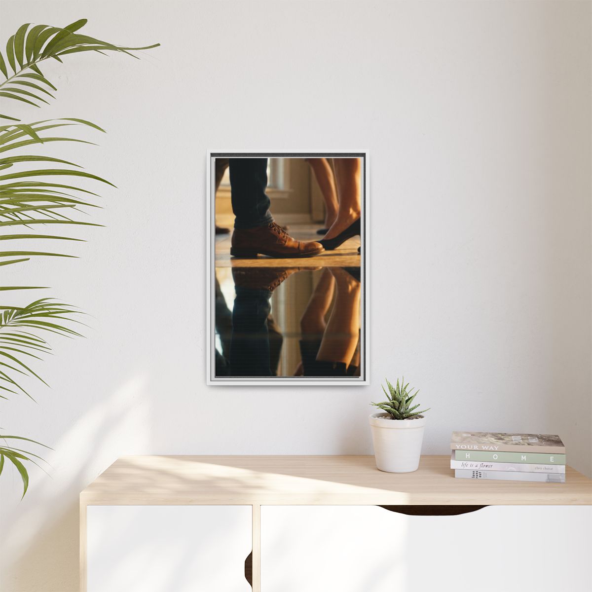 Matte Canvas, Framed - Golden Hour Reflections Cinematic Art...